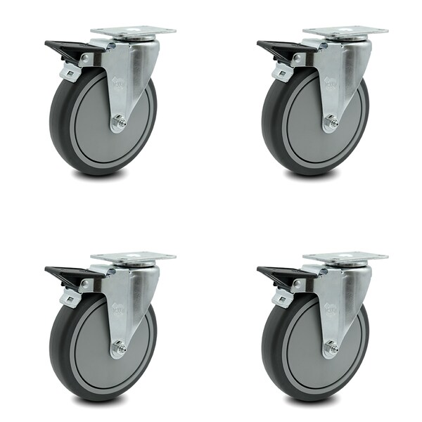 Cambro Beverage Service Cart Swivel Caster with Brake Replacement Set - SCC